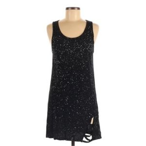 Small LnA punk edgy style tank dress / shirt dress w/ cutout detailing